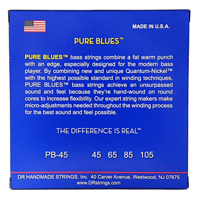 DR, PURE BLUES* - Quantum Nickel* Bass Strings: Medium 45-105 - Image 2