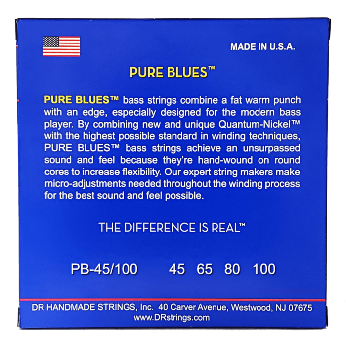 DR, PURE BLUES* - Quantum Nickel* Bass Strings: Light to Medium 45-100 - Image 2