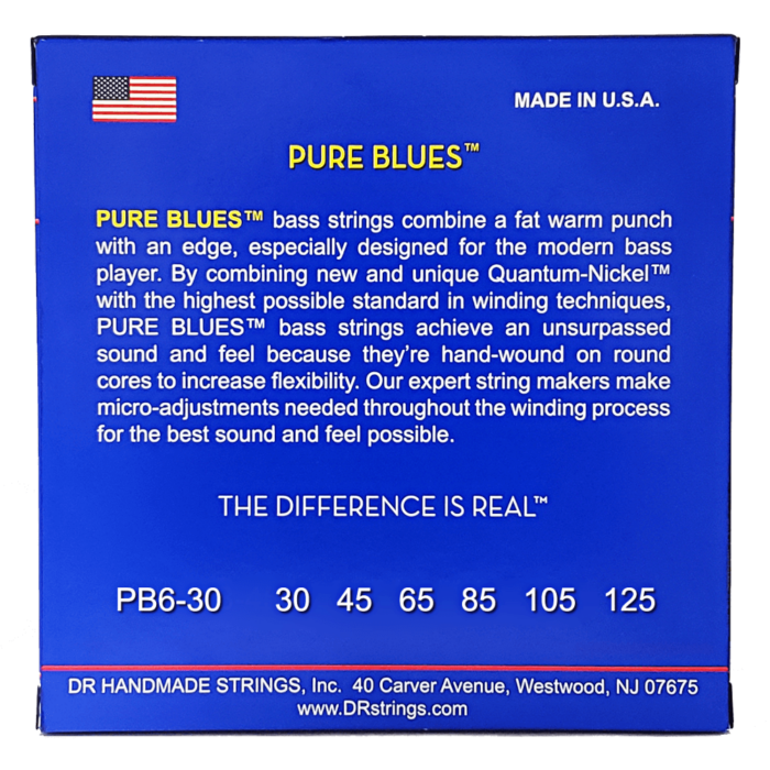 DR, PURE BLUES* - Quantum Nickel* Bass Strings: 6-String Medium 30-125 - Image 2