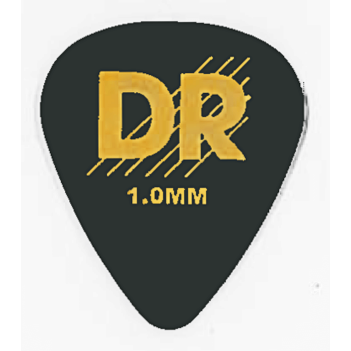 DR, BLACK DELRIN Guitar Pick 72-piece Pack (1.0mm Heavy)