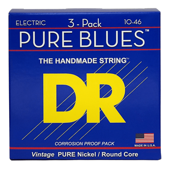 DR, PURE BLUES* - Pure Nickel Electric Guitar Strings: Medium 10-46