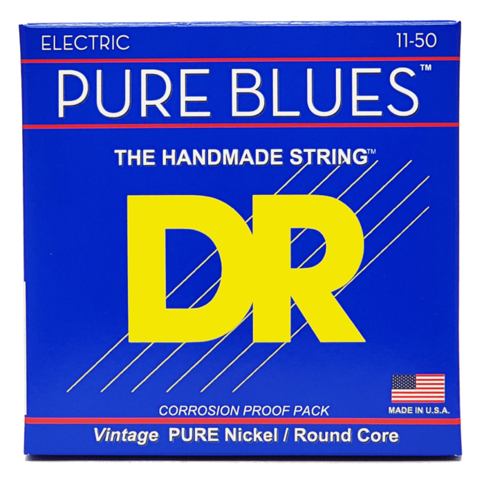 DR, PURE BLUES* - Pure Nickel Electric Guitar Strings: Heavy 11-50