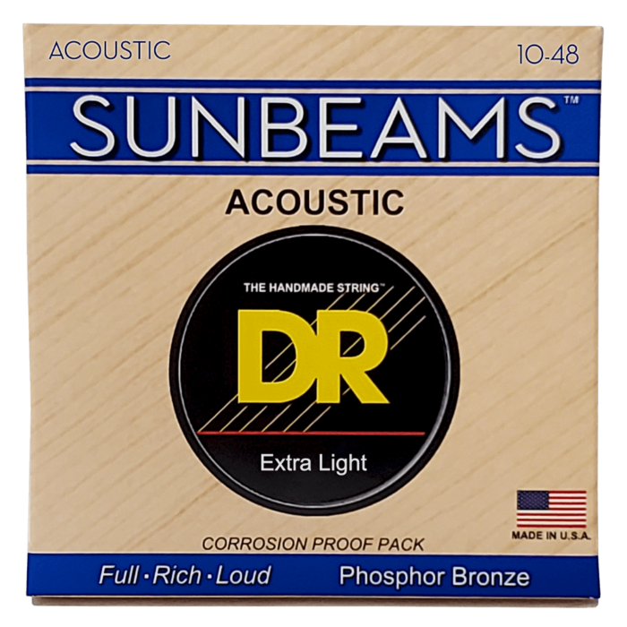 DR, SUNBEAM* - Phosphor Bronze Acoustic Guitar Strings: Extra Light 10-48