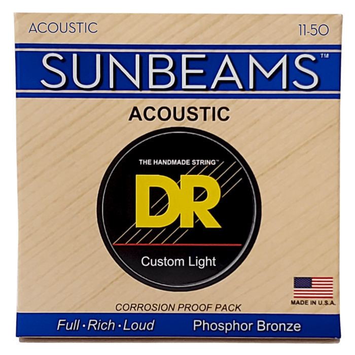 DR, SUNBEAM* - Phosphor Bronze Acoustic Guitar Strings: Custom Light 11-50