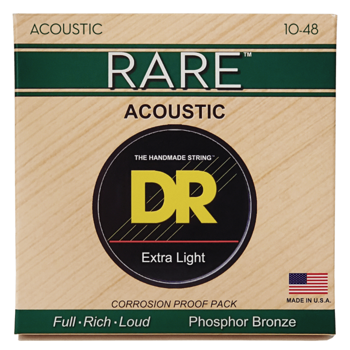 DR, RARE* - Phosphor Bronze Acoustic Guitar Strings: Extra Light 10-48