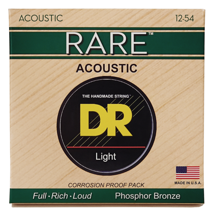 DR, RARE* - Phosphor Bronze Acoustic Guitar Strings: Light 12-54