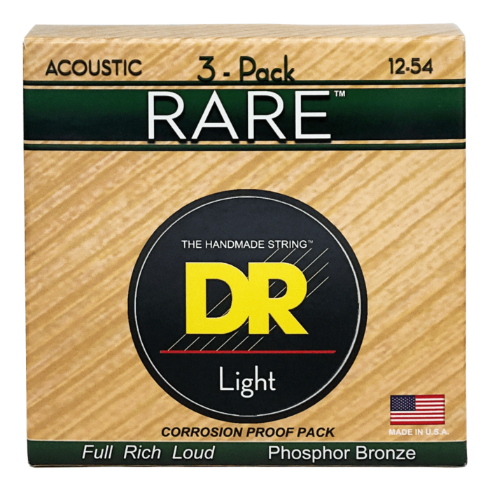 DR, RARE* - Phosphor Bronze Acoustic Guitar Strings: Light 12-54