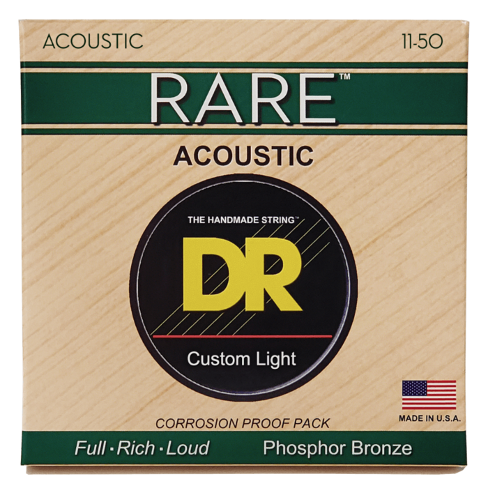 DR, RARE* - Phosphor Bronze Acoustic Guitar Strings: Custom Light 11-50