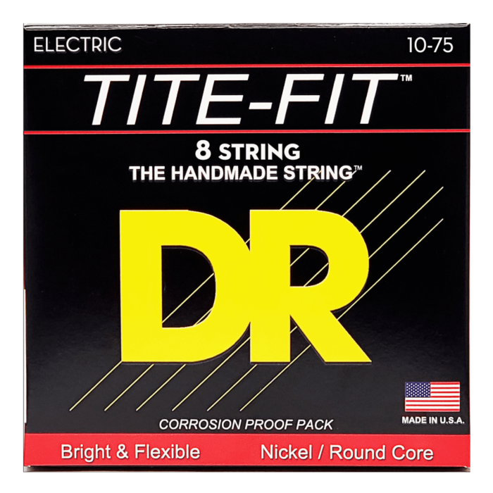 DR, TITE-FIT* - Nickel Plated Electric Guitar Strings: 8-String Medium 10-75