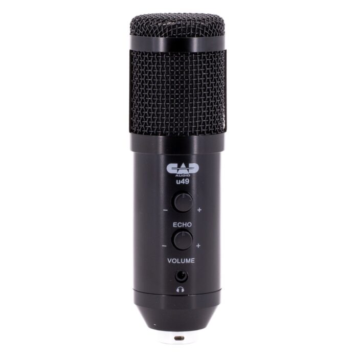 CAD Audio U49, USB Large Format Side Address Studio Microphone with Headphone Monitor and Echo