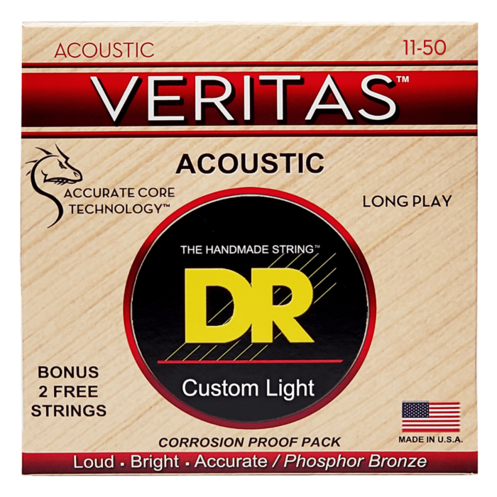 DR, VERITAS* - Accurate Core Technology Acoustic Guitar Strings: Custom Light 11-50