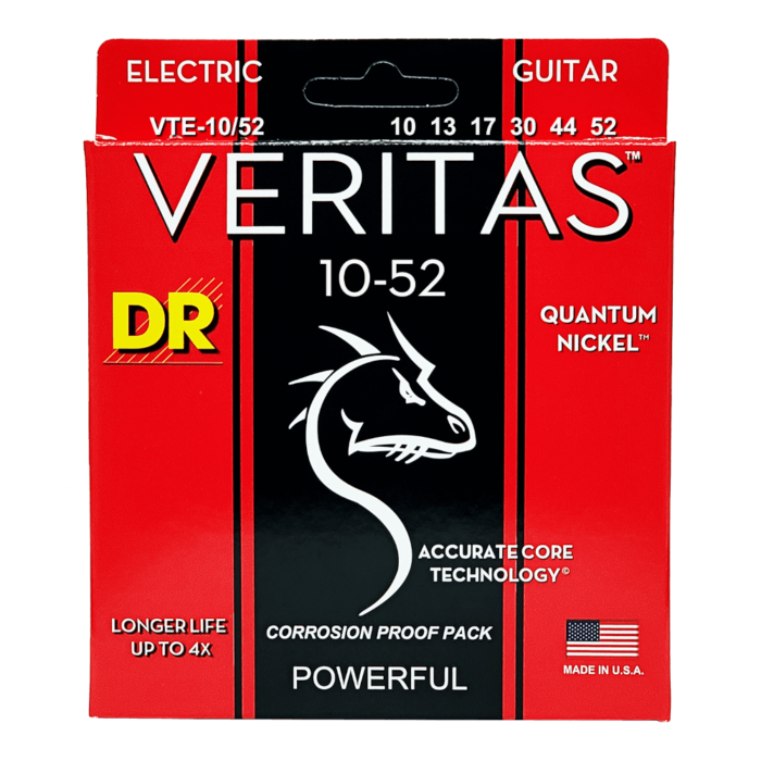 DR, VERITAS* - Accurate Core Technology Electric Guitar Strings: Medium to Heavy 10-52