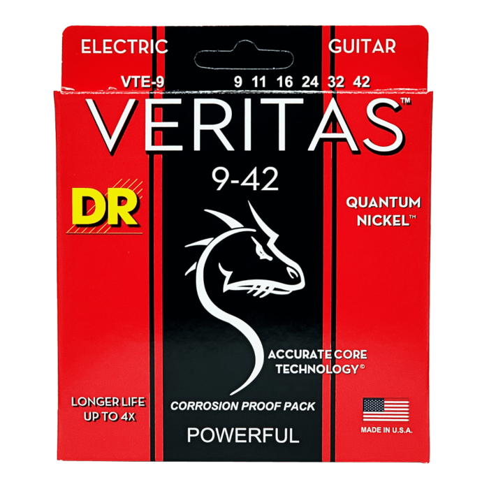 DR, VERITAS* - Accurate Core Technology Electric Guitar Strings: Light 9-42