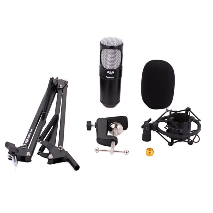 CAD Audio PM1200, PodMaster Super D, Professional Large Diaphragm 35mm VOG Dynamic Broadcast/Podcasting Capsule W/Broadcast Boom Mic Stand (XLR Version)