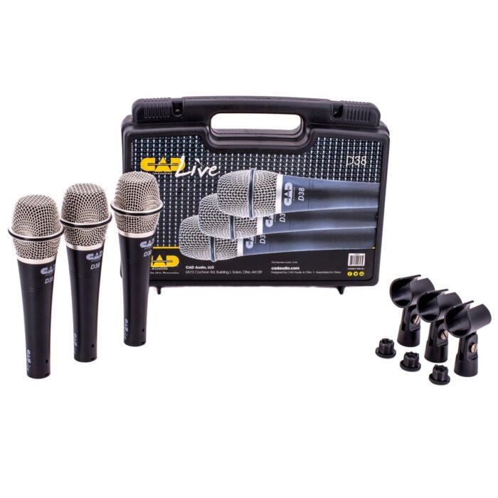 CAD Audio D38X3, Live Series, 3 Pack of D38 SuperCardioid Dynamic Microphone, All Metal Construction