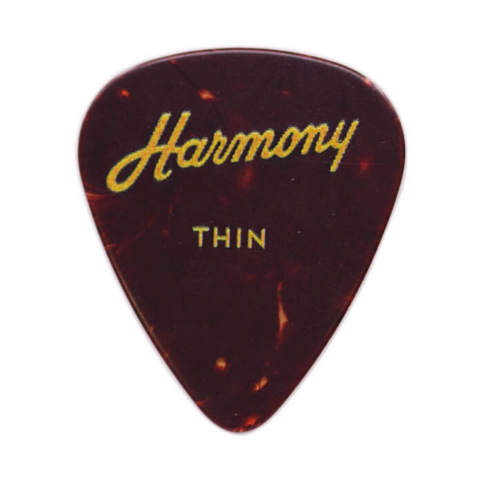 Harmony, Celluloid Tortoise Standard Guitar Pick, Thin, 72 Refill