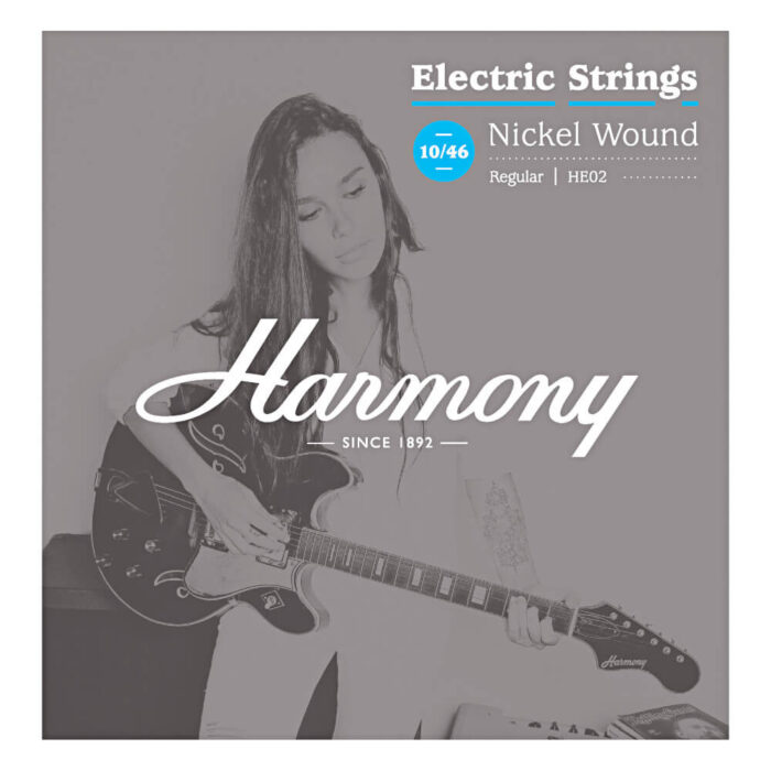 Harmony, HE02 Nickel Electric Guitar Strings, Regular, 10/46