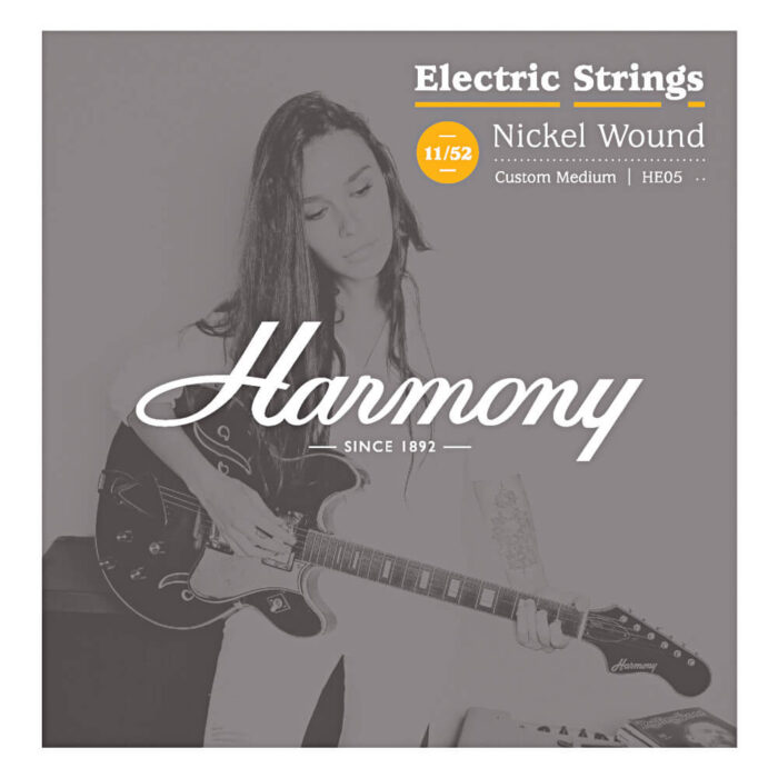 Harmony, HE05 Nickel Electric Guitar Strings, Custom Medium, 11/52