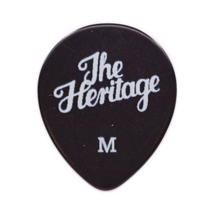 Heritage, Guitars 347 Shape Celluloid Black Vintage Guitar Pick, Medium, 72 Stk Nachfuellpack