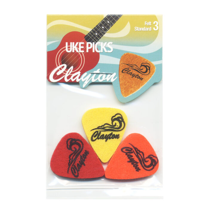 Clayton Uke Picks Standard Felt Wave 3 pcs – Bild 2