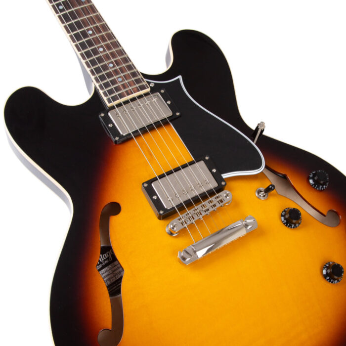 Heritage, Standard H-535 Semi-Hollow Electric Guitar with Case, Original Sunburst - Image 3