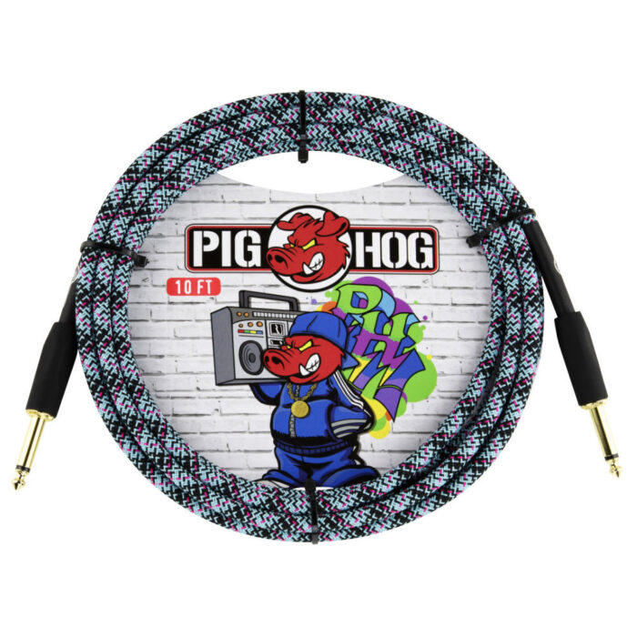 Pig Hog "Blue Graffiti" Instrument Cable, 3m/10ft