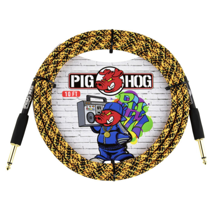 Pig Hog "Orange Graffiti" Instrument Cable, 3m/10ft