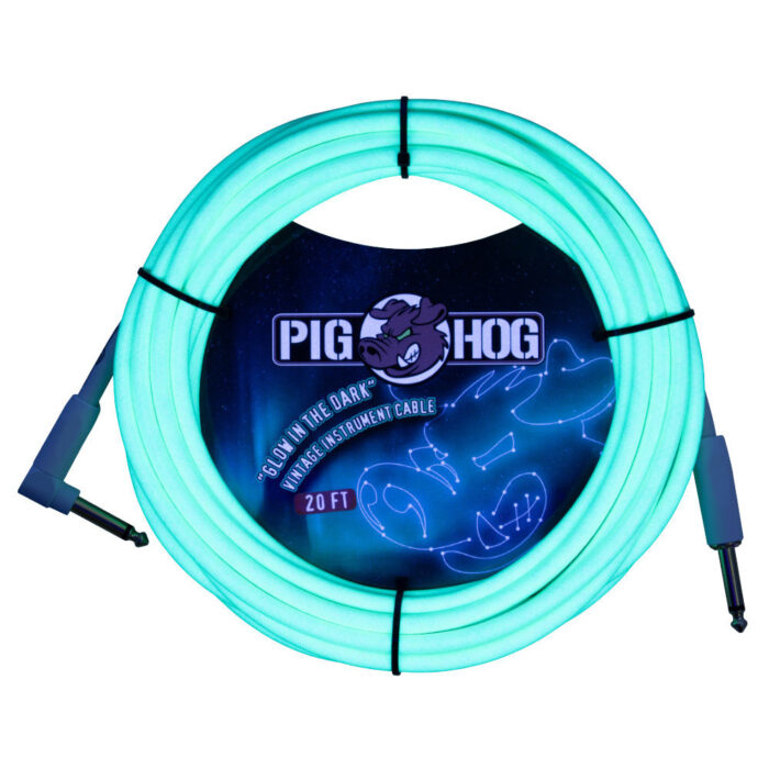 Pig Hog "Glow in the Dark" Instrument Cable, 6m/20ft Winkelstecker – Bild 2