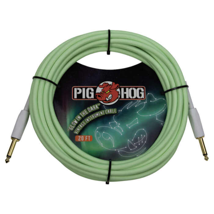 Pig Hog "Glow in the Dark" Instrument Cable, 6m/20ft