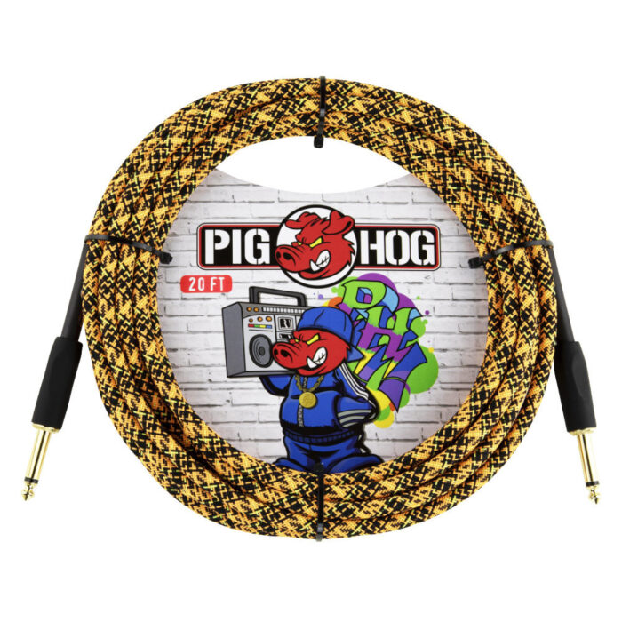 Pig Hog "Orange Graffiti" Instrument Cable, 6m/20ft