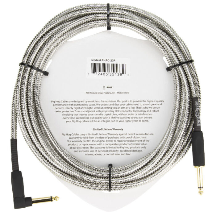 Pig Hog Armor Clad Instrument Cable, 6m/20ft, Winkelstecker – Bild 2
