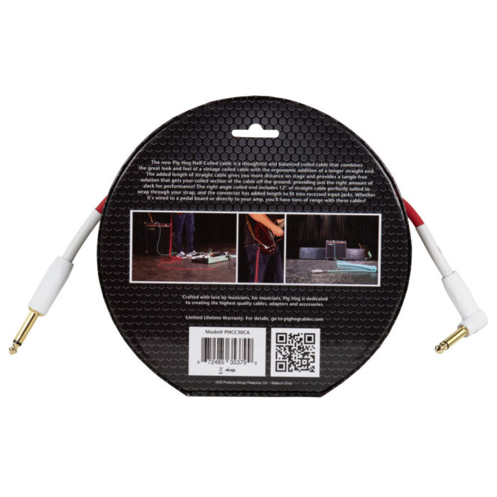 Pig Hog "Half Coil" Instrument Cable, 9m/30ft, Candy Apple Red – Bild 3