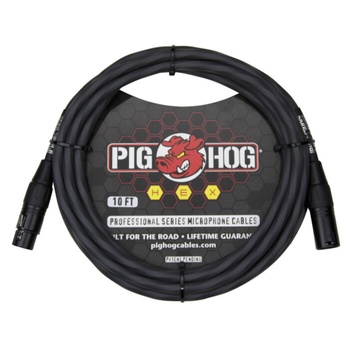 Pig Hog Hex Series Mic Cable, 3m/10ft - Grey