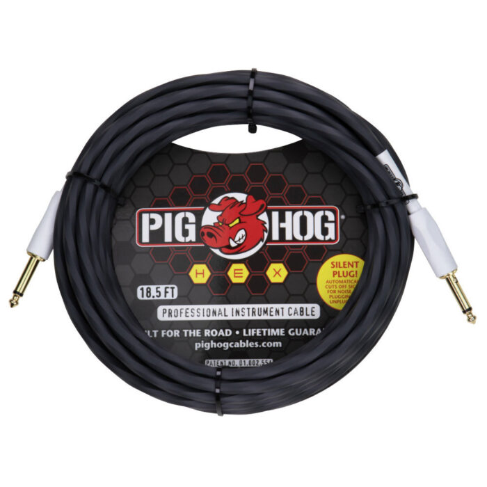 Pig Hog Hex Series Silent Cable 5,67m/18.6ft Grey