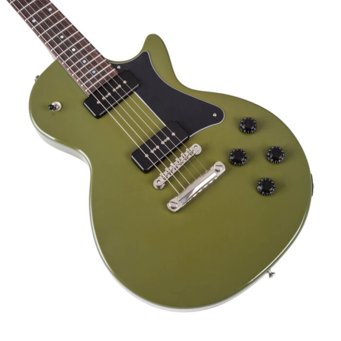 Heritage, Custom Shop Core Collection H-137 Electric Guitar with Case, Olive Drab - Image 5