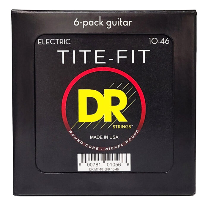 DR, TITE-FIT* - Nickel Plated Electric Guitar Strings: Medium 10-46 (6 Pack)