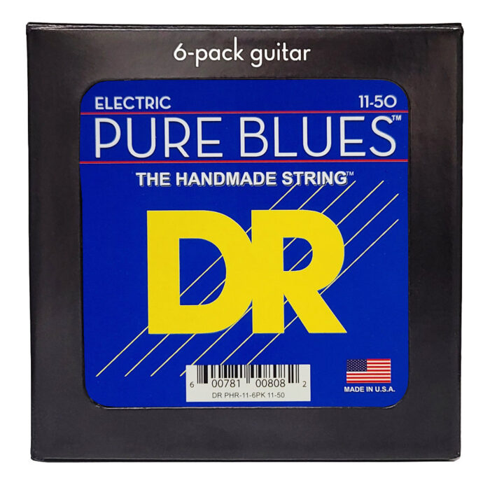 DR, PURE BLUES* - Pure Nickel Electric Guitar Strings: Heavy 11-50 (6 Pack)