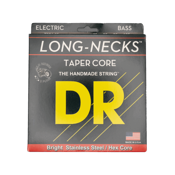 DR, LONG NECKS* - Tapered Stainless Steel Bass Strings: Medium 45-105