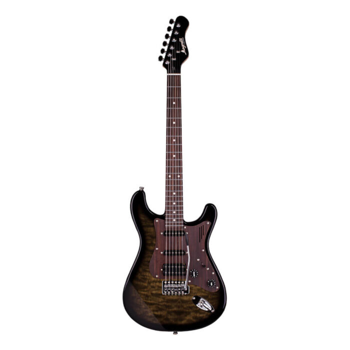 B-Stock, Magneto Guitars, U-One Series Sonnet Modern, Quilted Transparent Black, Gig-Bag included.