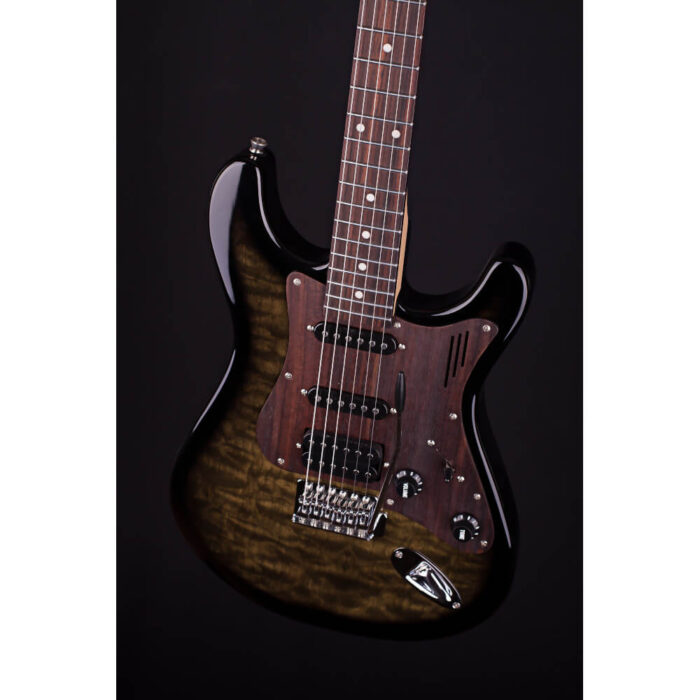 B-Stock, Magneto Guitars, U-One Series Sonnet Modern, Quilted Transparent Black, Gig-Bag included. – Bild 2