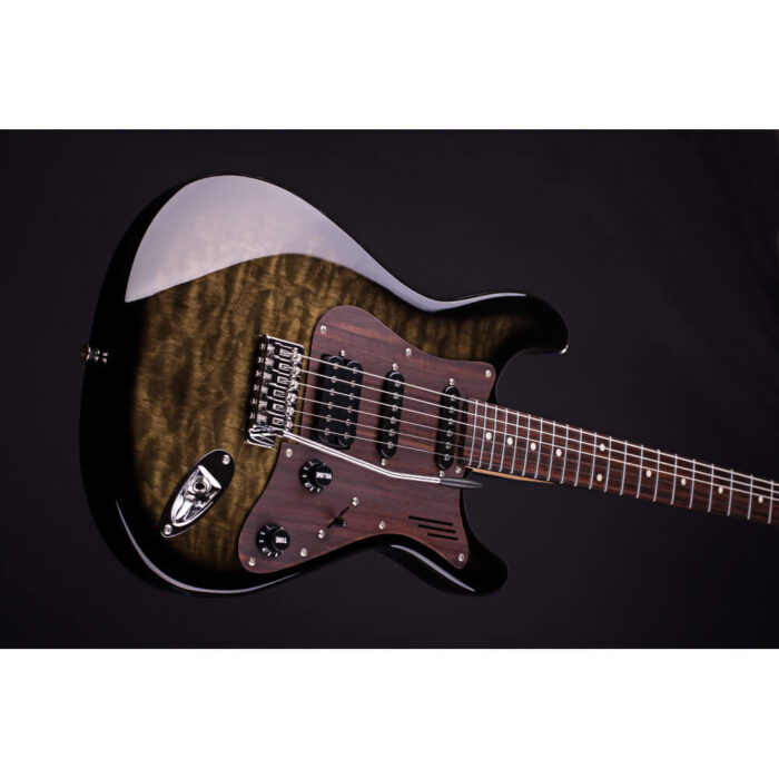 B-Stock, Magneto Guitars, U-One Series Sonnet Modern, Quilted Transparent Black, Gig-Bag included. – Bild 3