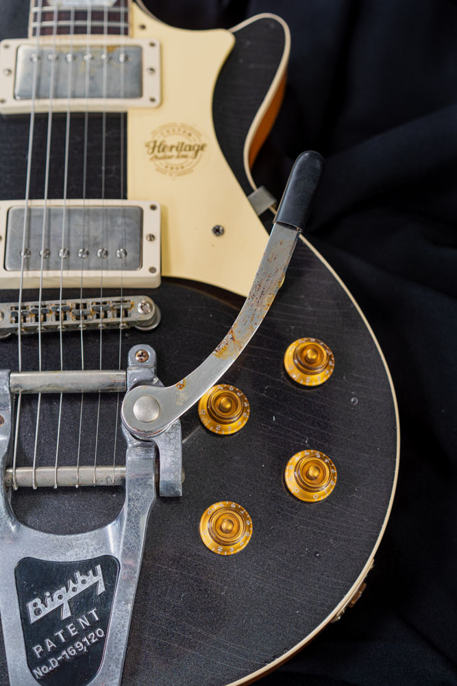 Heritage, Custom Shop Core Collection H-150 Electric Guitar (Artisan Aged), Space Black, Bigsby – Bild 7