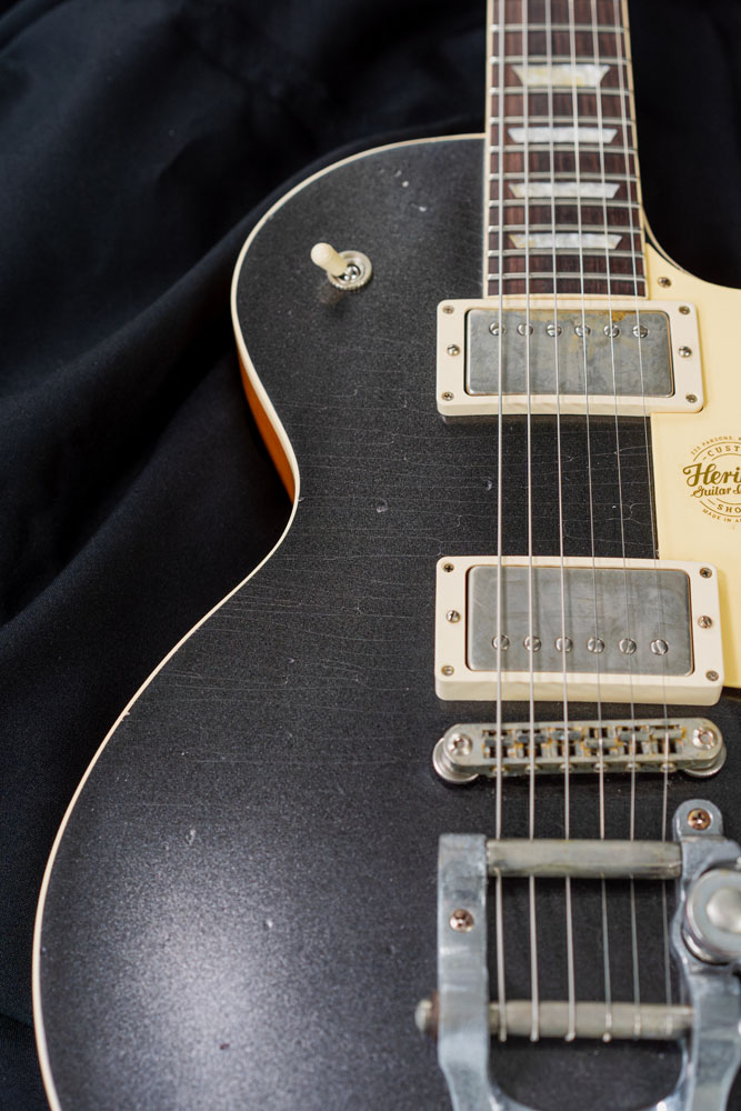Heritage, Custom Shop Core Collection H-150 Electric Guitar (Artisan Aged), Space Black, Bigsby – Bild 6