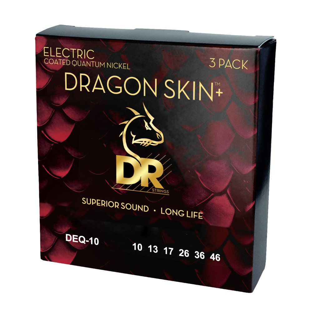 DR, DRAGON SKIN+ Quantum Nickel Electric Guitar Strings: Medium 10-46 (3 Pack) - Image 3
