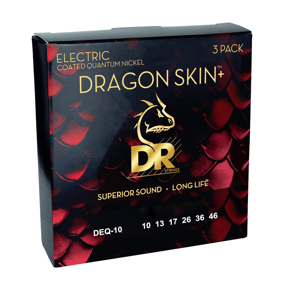 DR, DRAGON SKIN+ Quantum Nickel Electric Guitar Strings: Medium 10-46 (3 Pack) - Image 2