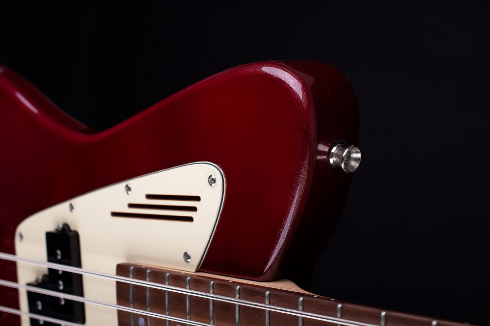 Magneto Guitars, Ruby Bass, Short-Scale, Metallic Red - Image 5
